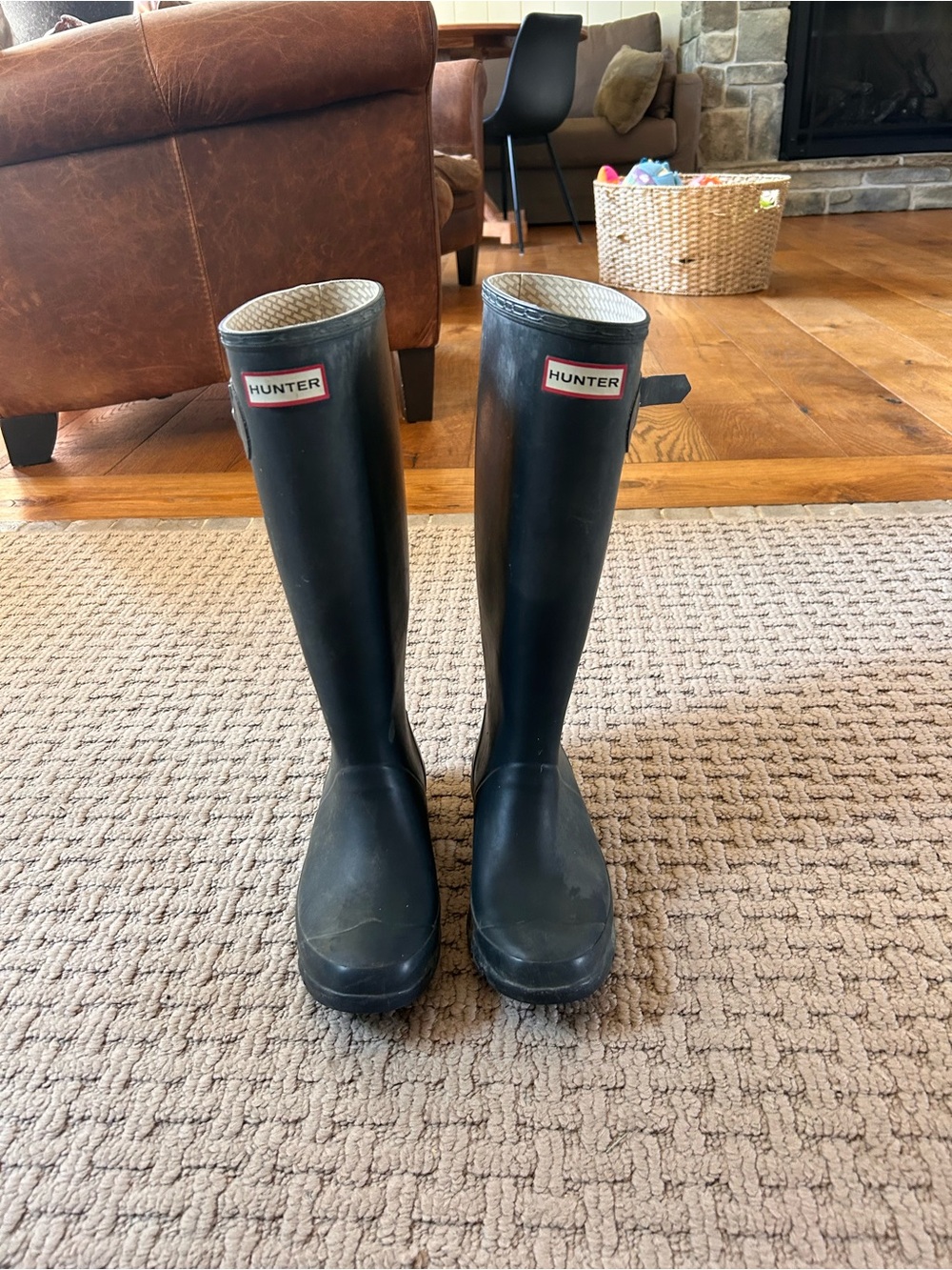 Hunter Tall Waterproof Rain Boots in Black